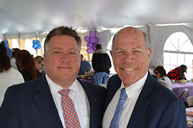 County Executive Daniel P. McCoy with Shaker Place Rehabilitation and Nursing Center Executive Director Larry Slatky