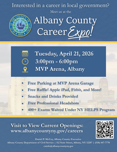 Reduced size image of career expo flyer