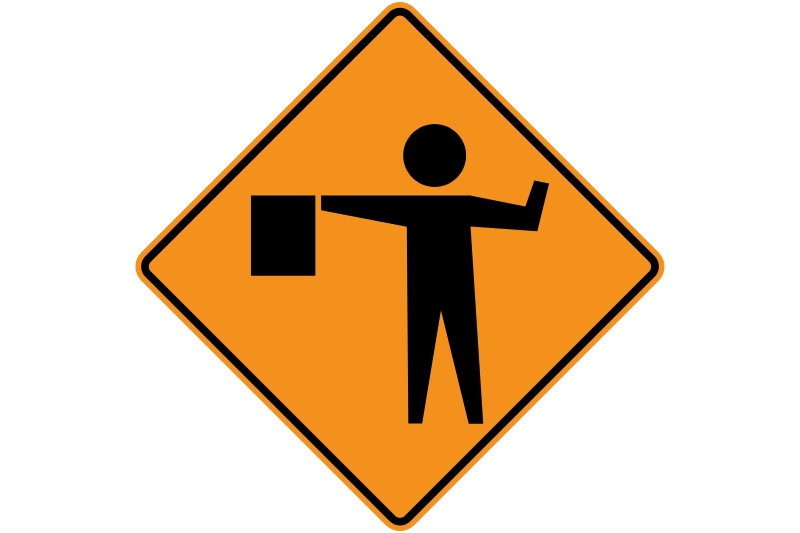 Flagger sign
